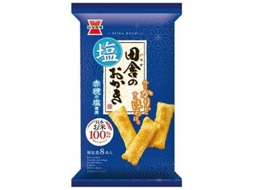 岩塚製菓 田舎のおかき 塩味 ８本×12入り 【全国送料無料】(一部地域別途)の画像