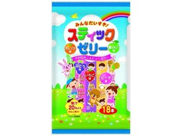 リボン みんなだいすきスティックゼリー １８本 ×12入り 【全国送料無料】(一部地域別途)の画像