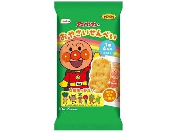 栗山米菓 アンパンマンのおやさいせんべい １０枚×12入り 【全国送料無料】(一部地域別途)の画像