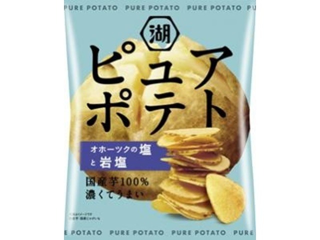 湖池屋 ピュアポテト オホーツクの塩と岩塩５５ｇ×12入り 【全国送料無料】(一部地域別途)の画像