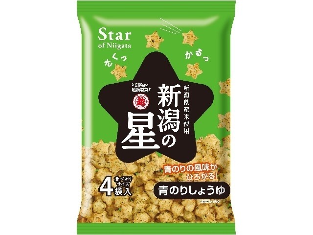 越後製菓 新潟の星 青のりしょうゆ８０ｇ  ×12入り 【全国送料無料】(一部地域別途)の画像