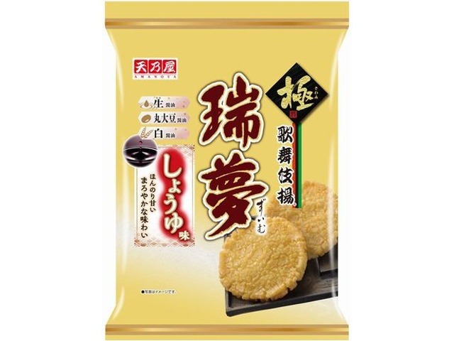 天乃屋 歌舞伎揚 瑞夢しょうゆ味７枚  ×12入り 【全国送料無料】(一部地域別途)の画像