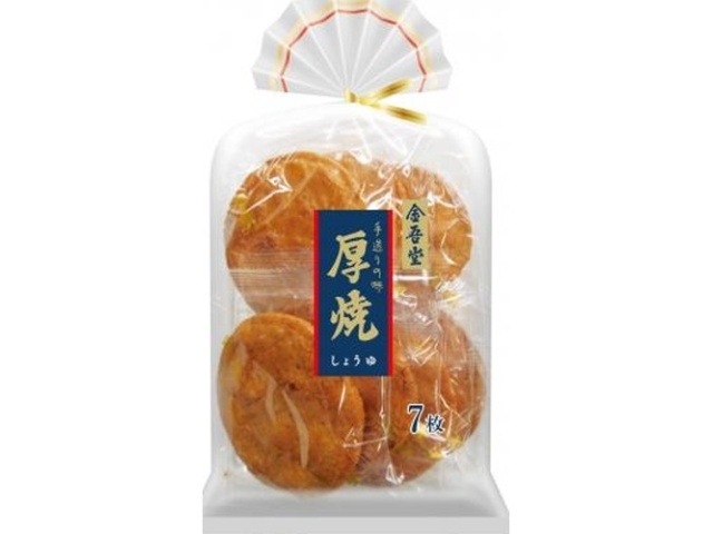 金吾堂 厚焼 しょうゆ ７枚  ×12入り 【全国送料無料】(一部地域別途)の画像