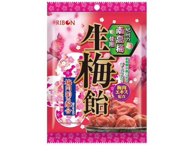リボン ９０ｇ 生梅飴 ×12 【送料込】(一部地域別途)の画像