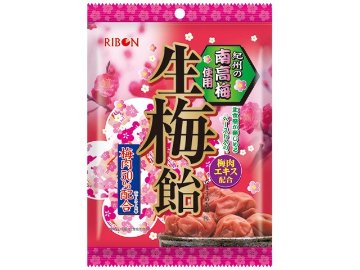 リボン ９０ｇ 生梅飴 ×12 【送料込】(一部地域別途)の画像