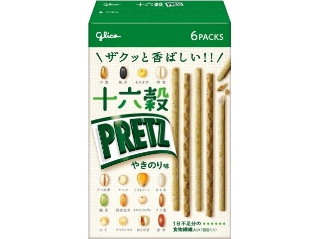 グリコ 十六穀プリッツ やきのり味６袋×50入り 【全国送料無料】(一部地域別途)の画像
