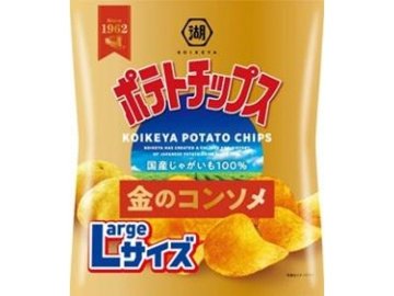 湖池屋 Ｌサイズポテト 金のコンソメ１１２ｇ×12入り 【全国送料無料】(一部地域別途)の画像
