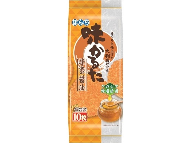 ぼんち １０枚味かるた蜂蜜醤油 ×10 【送料込】(一部地域別途)の画像