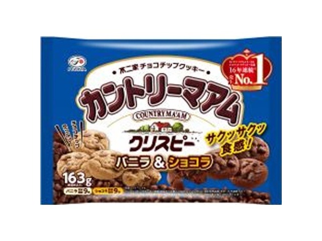 不二家 カントリーマアムクリスピーＶ＆Ｃ１６３ｇ ×18 【送料込】(一部地域別途)の画像