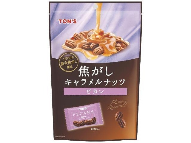 東洋ナッツ 焦がしキャラメルナッツ ピカン７０ｇ ×8 【送料込】(一部地域別途)の画像