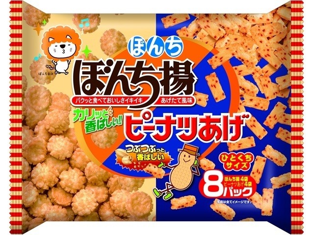 ぼんち ８パックぼんち揚ピーナツあげ １４４ｇ ×10 【送料込】(一部地域別途)の画像