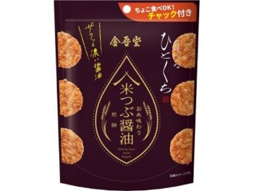 金吾堂 米つぶ醤油煎餅 ザクッと濃い醤油８０ｇ  ×12入り 【全国送料無料】(一部地域別途)の画像