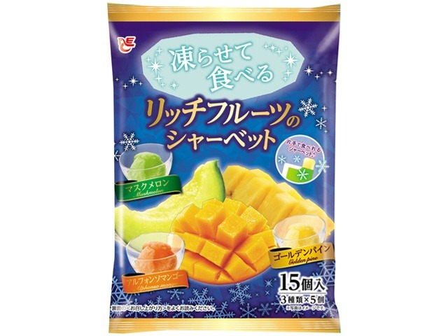 エース 凍らせて食べるリッチフルーツのシャーベット ×16 【送料込】(一部地域別途)の画像
