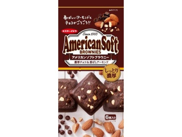 イトウ製菓 アメリカンソフトブラウニー ６個×18入り 【全国送料無料】(一部地域別途)の画像