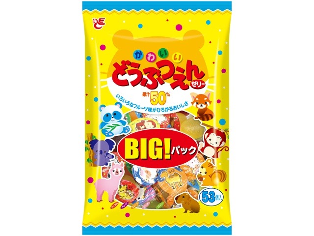 エース どうぶつえんゼリーＢＩＧ！パック５３個 ×8 【送料込】(一部地域別途)の画像