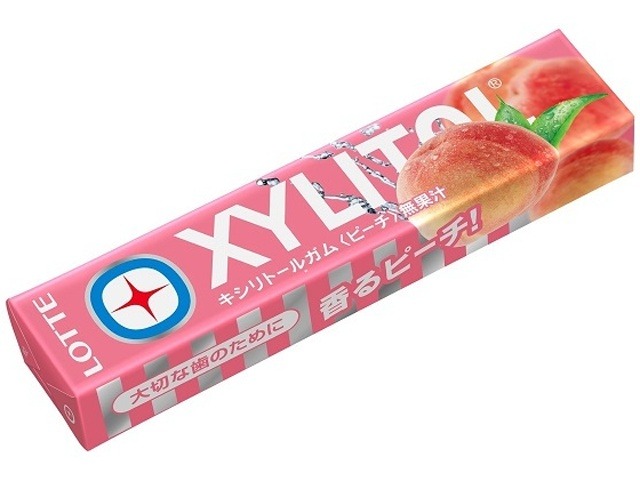 ロッテ キシリトールガム ピーチ１４粒×320入り 【全国送料無料】(一部地域別途)の画像