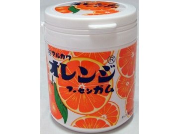 丸川製菓 オレンジマーブルガムボトル１３０ｇ ×48 【送料込】(一部地域別途)の画像