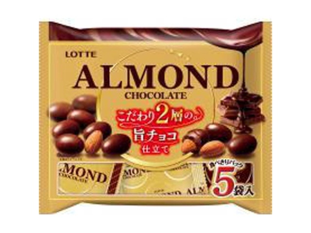 ロッテ アーモンドチョコレートシェアパック ９７ｇ   ×36 【送料込】(一部地域別途)の画像