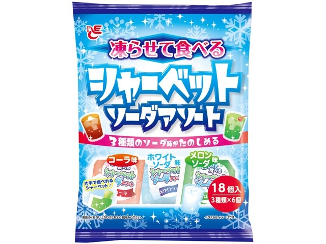 エース 凍らせて食べるシャーベットソーダアソート ×16 【送料込】(一部地域別途)の画像