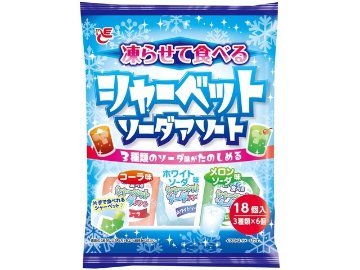 エース 凍らせて食べるシャーベットソーダアソート ×16 【送料込】(一部地域別途)の画像