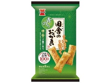 岩塚製菓 田舎のおかき 青のり味８本×12入り 【全国送料無料】(一部地域別途)の画像