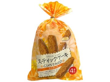 リマ スティックケーキカスタード４本×16入り 【全国送料無料】(一部地域別途)の画像