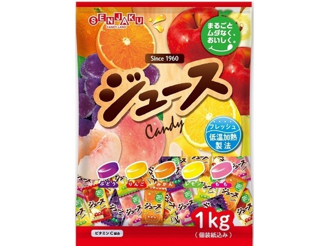 扇雀飴 １ｋｇジュースキャンデー  ×8入り 【全国送料無料】(一部地域別途)の画像