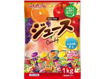扇雀飴 １ｋｇジュースキャンデー  ×8入り 【全国送料無料】(一部地域別途)の画像