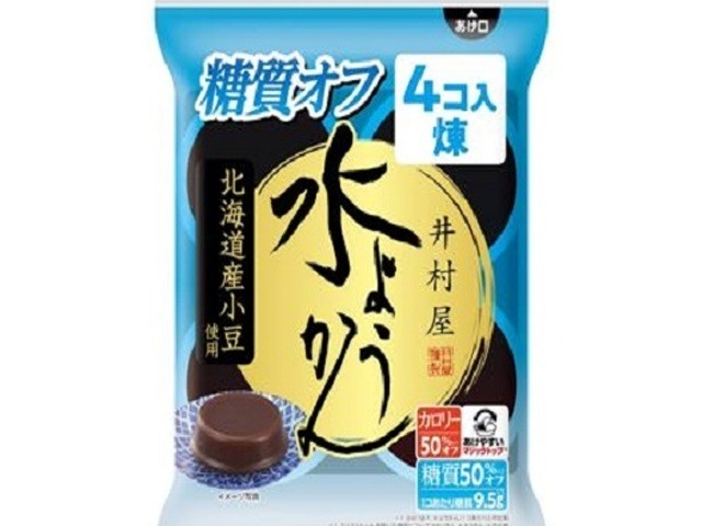井村屋 袋入水ようかん糖質オフ４個 ×10 【送料込】(一部地域別途)の画像