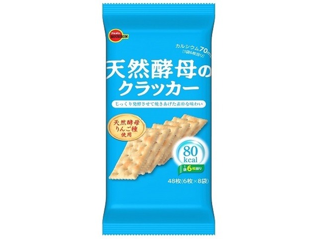 ブルボン 天然酵母のクラッカー６枚×８袋×24入り 【全国送料無料】(一部地域別途)の画像