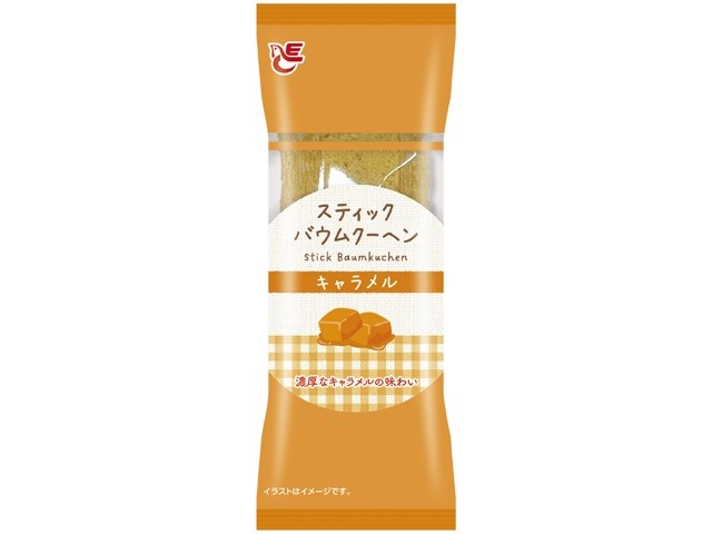 エース スティックバウムクーヘンキャラメル １個 ×48 【送料込】(一部地域別途)の画像