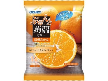 オリヒロプランデュ ぷるんと蒟蒻ゼリーパウチ温州みかん味６個  ×24入り 【全国送料無料】(一部地域別途)の画像