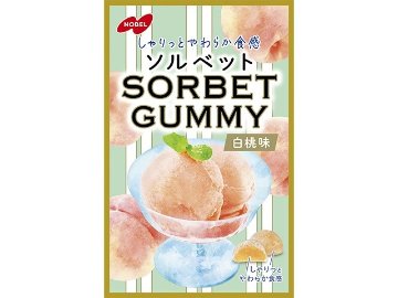 ノーベル ソルベットグミ 白桃味５０ｇ×72入り 【全国送料無料】(一部地域別途)の画像