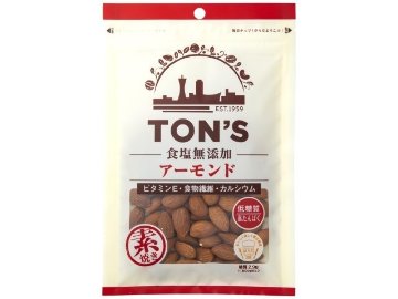東洋ナッツ 食塩無添加アーモンド９０ｇ×10入り 【全国送料無料】(一部地域別途)の画像