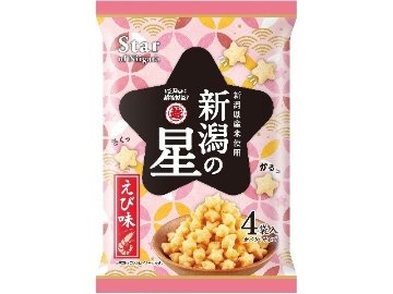 越後製菓 新潟の星えび味 １８ｇ×４Ｐ×12入り 【全国送料無料】(一部地域別途)の画像