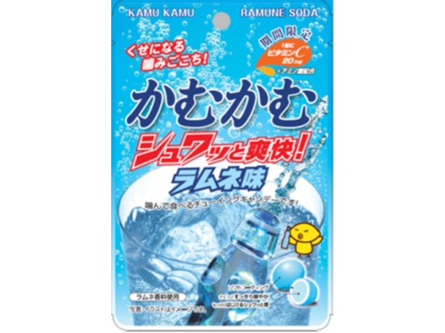 かむかむ シュワッと爽快ラムネ３０ｇ×10入り 【全国送料無料】(一部地域別途)の画像
