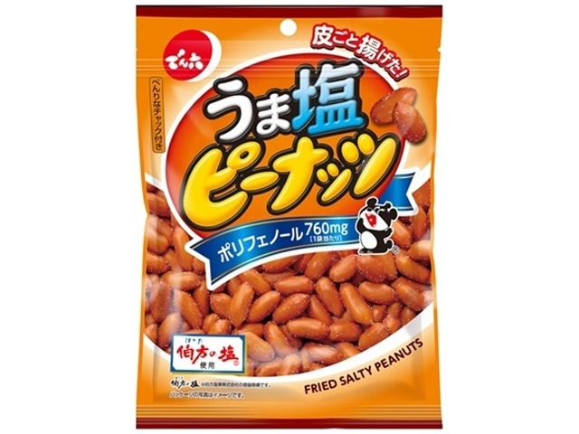 でん六 うま塩ピーナッツ ８０ｇ×24入り 【全国送料無料】(一部地域別途)の画像