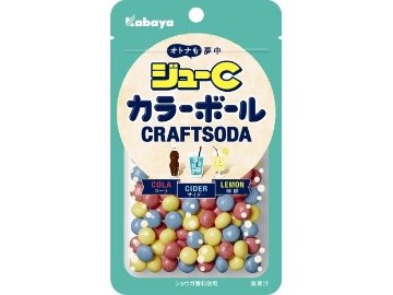 カバヤ ジューＣカラーボールクラフトソーダ ４５ｇ ×120 【送料込】(一部地域別途)の画像