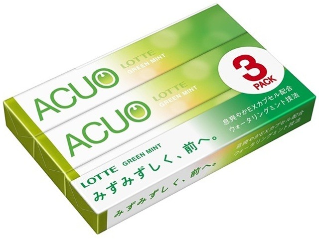 ロッテ ＡＣＵＯグリーンミント３Ｐ×100入り 【全国送料無料】(一部地域別途)の画像