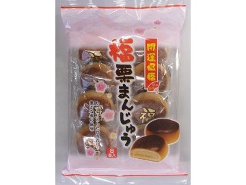 日新堂 開運招福 福栗まんじゅう８個 ×12 【送料込】(一部地域別途)の画像