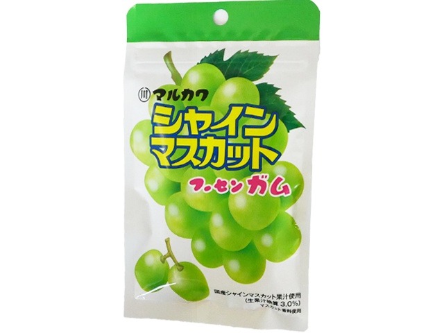 丸川製菓 シャインマスカットフーセンガム チャック袋×180入り 【全国送料無料】(一部地域別途)の画像
