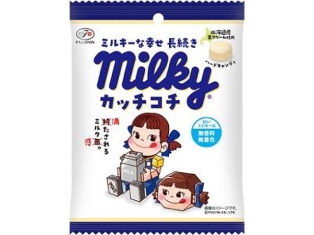不二家 カッチコチミルキー 袋３２ｇ ×80 【送料込】(一部地域別途)の画像