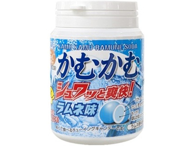 かむかむシュワッと爽快！ラムネ味ボトル１２０ｇ×3入り 【全国送料無料】(一部地域別途)の画像