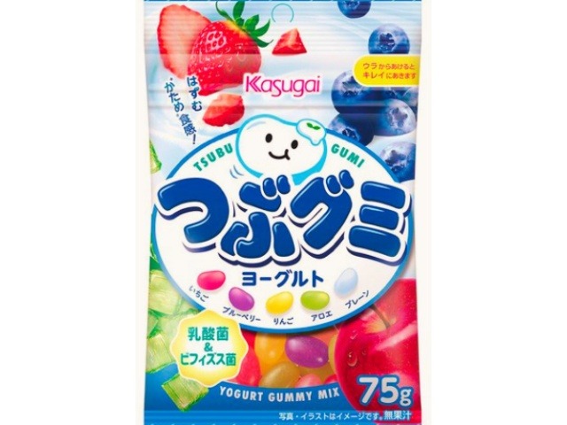 春日井製菓 つぶグミヨーグルト７５ｇ×6入り 【全国送料無料】(一部地域別途)の画像