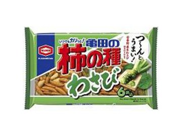 亀田 柿の種わさび ６袋詰１６４ｇ  ×12入り 【全国送料無料】(一部地域別途)の画像
