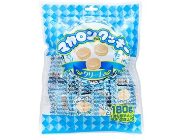 やおきん マカロンクッキークリーム １８０ｇ袋  ×1入り 【全国送料無料】(一部地域別途)の画像