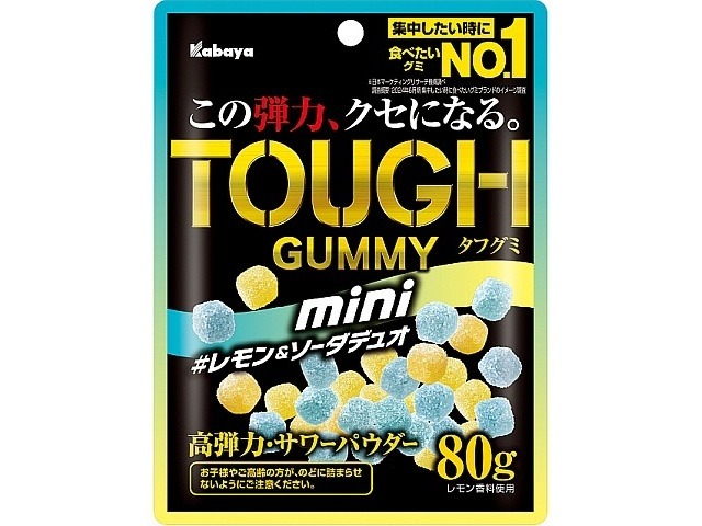 カバヤ タフグミｍｉｎｉ レモン＆ソーダ８０ｇ×6入り 【全国送料無料】(一部地域別途)の画像