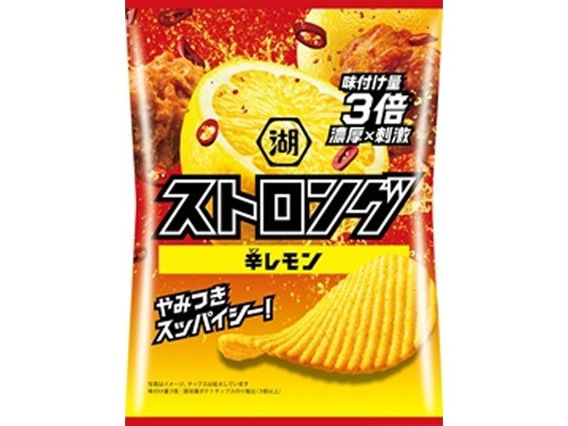 湖池屋 ストロング 辛レモン５３ｇ×12入り 【全国送料無料】(一部地域別途)の画像