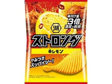 湖池屋 ストロング 辛レモン５３ｇ×12入り 【全国送料無料】(一部地域別途)の画像