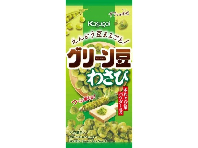 春日井製菓 スリムグリーン豆わさび３８ｇ×6入り 【全国送料無料】(一部地域別途)の画像